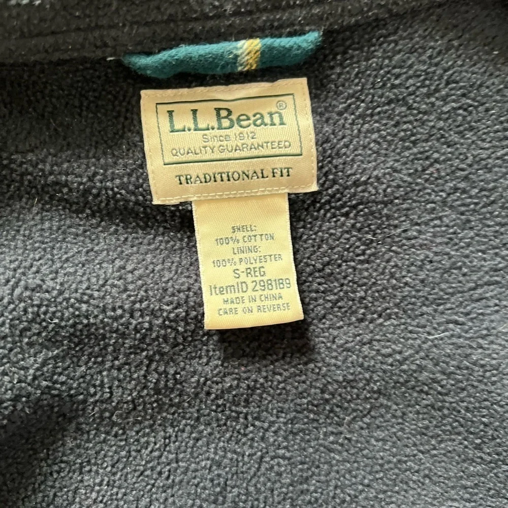 LL Bean Fleece Lined Flannel Shirt Jac Shacket Green Plaid Long Sleeve